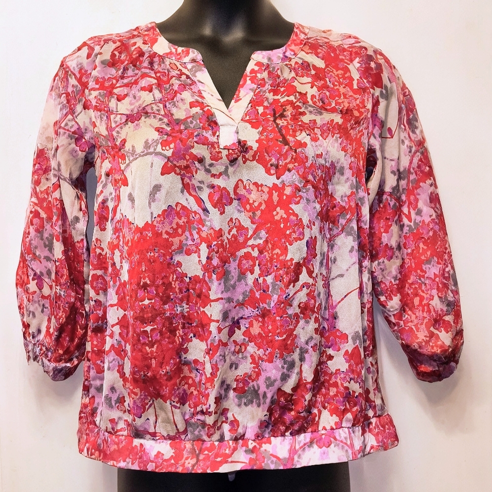 The Limited Vibrant Red and Pink Blouse